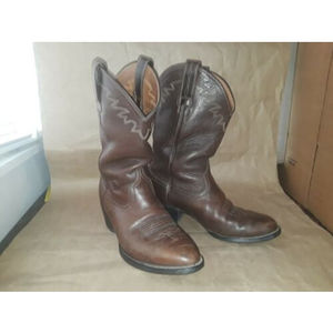 ARIAT Brown Leather Pull-On Western Cowboy Boots Sz 8.5D Style 34626